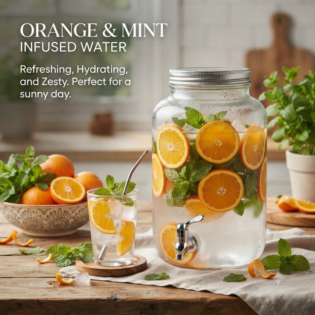 Orange & Mint Infused Water