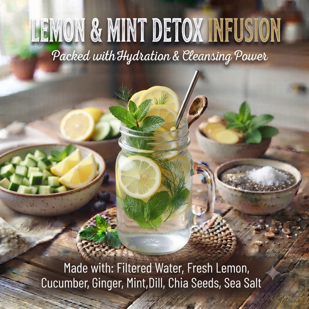  Detox Water with Lemon & Mint